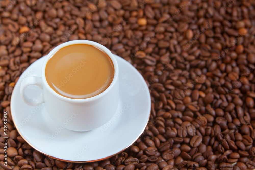 coffee milk top view coffee milk top view