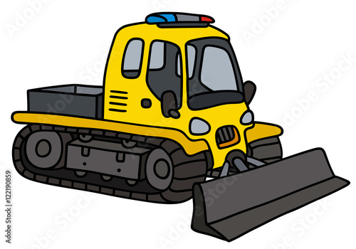 Funny yellow snowplow