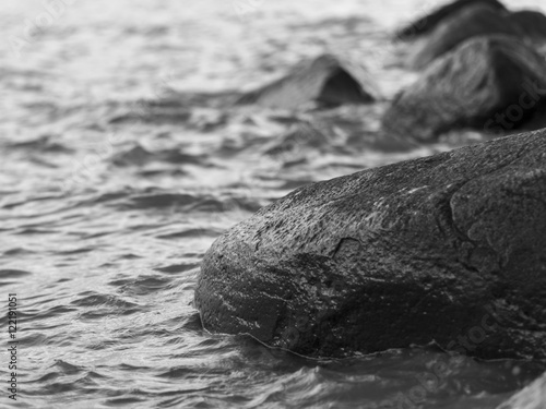 Closeup of a rocks in Lake Winnipeg, Riverton, Hecla Grindstone photo