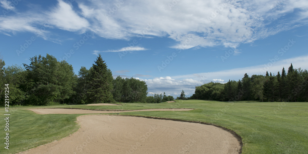 Sand trap in a golf course, Hecla Grindstone Provincial Park, Ma Sand trap in a golf course, Hecla Grindstone Provincial Park, Ma