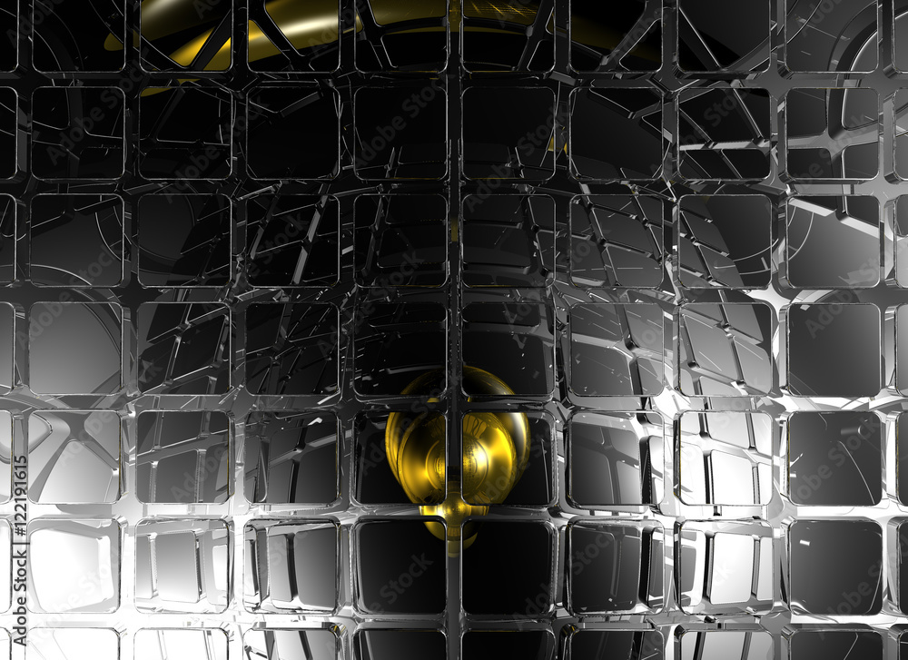 abstract futuristic background with sphere - 3d illustration abstract futuristic background with sphere - 3d illustration
