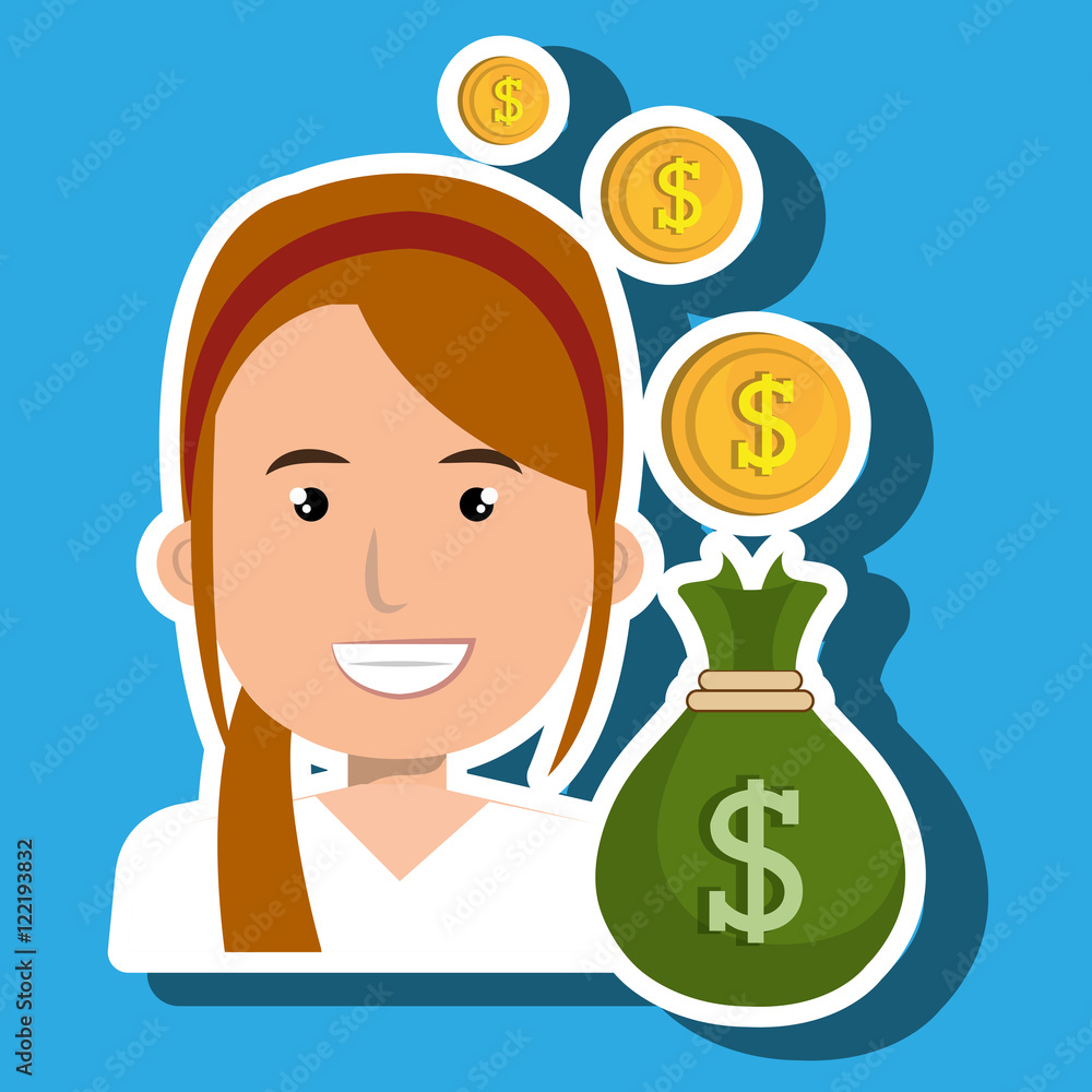 woman bag money currency vector illustration eps 10 woman bag money currency vector illustration eps 10