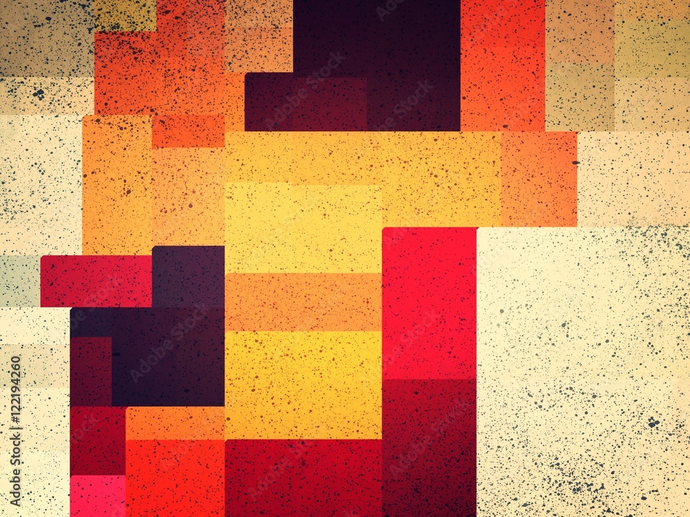 Red and gray square mosaic abstract background Red and gray square mosaic abstract background