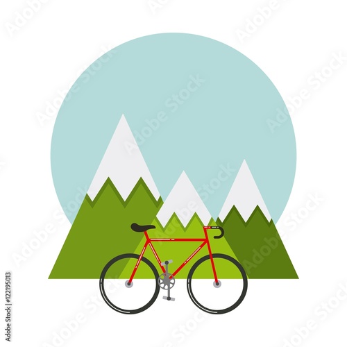 love my bicycle lifestyle concept icon vector illustration design