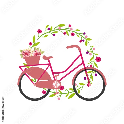love my bicycle lifestyle concept icon vector illustration design