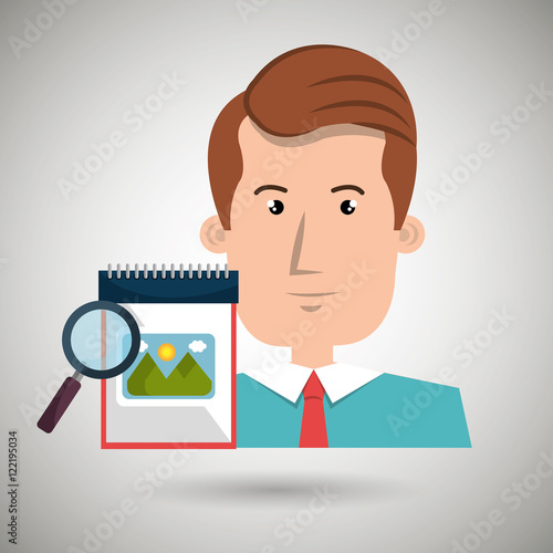 man images album search vector illustration esp 10