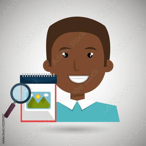 man images album search vector illustration esp 10