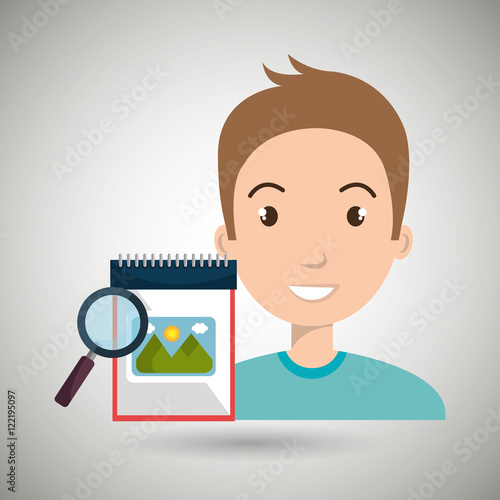 man images album search vector illustration esp 10