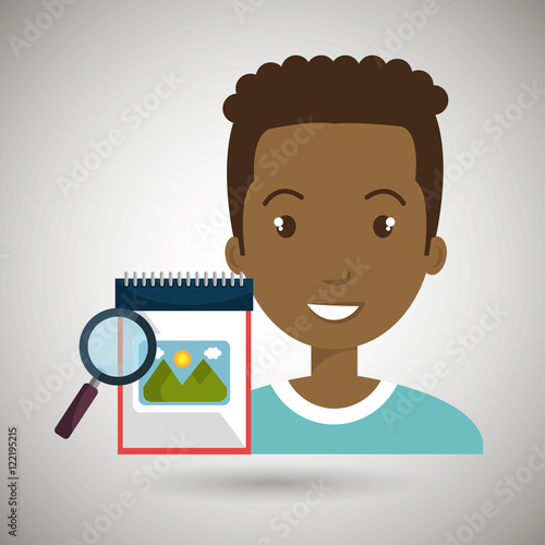 man images album search vector illustration esp 10