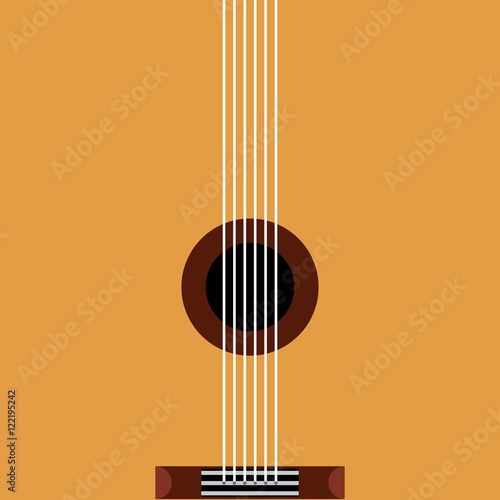 guitar acoustic pop art style vector illustration design