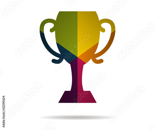 cup champion multicolor icon vector