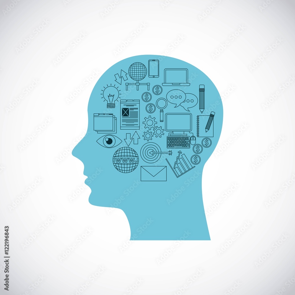 head human profile business icon vector illustration design head human profile business icon vector illustration design