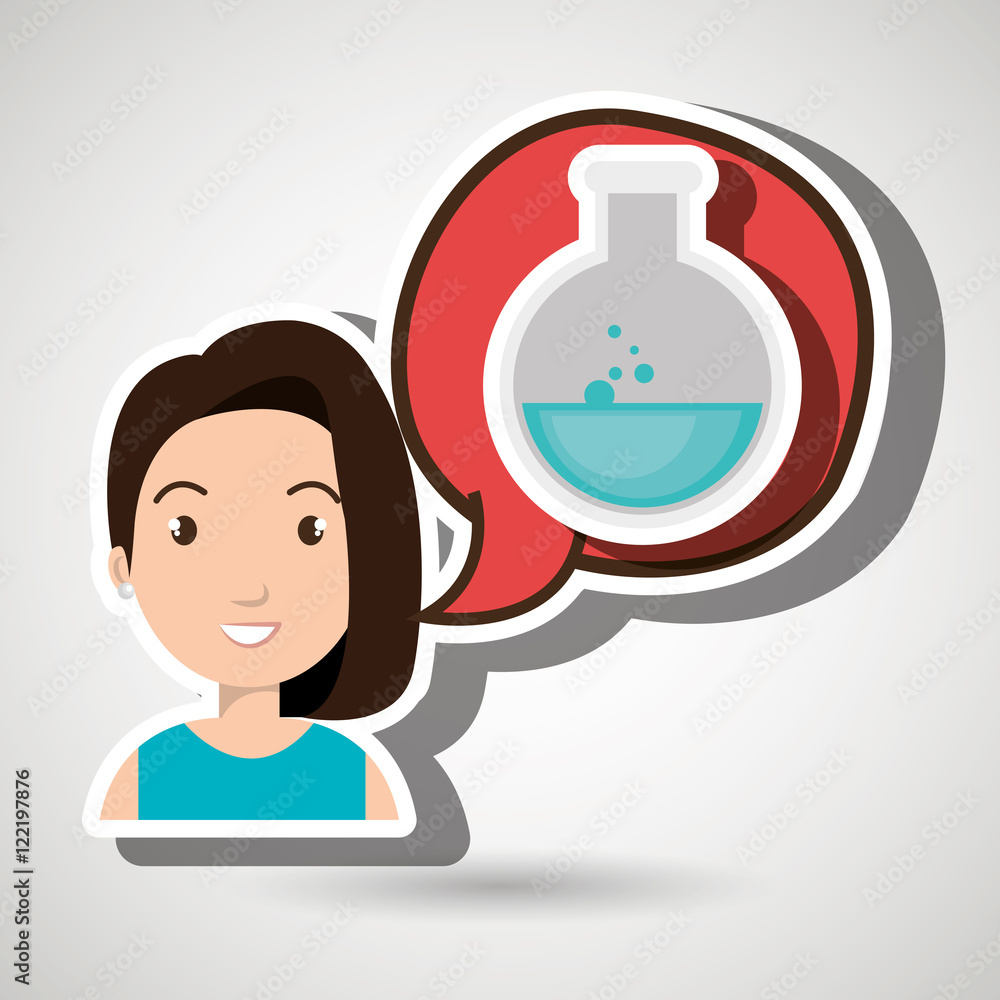woman thinking creating bubble vector illustration eps 10 woman thinking creating bubble vector illustration eps 10