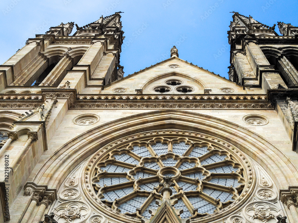 Close-up of the Facade of the Church of St Martial in Bordeaux