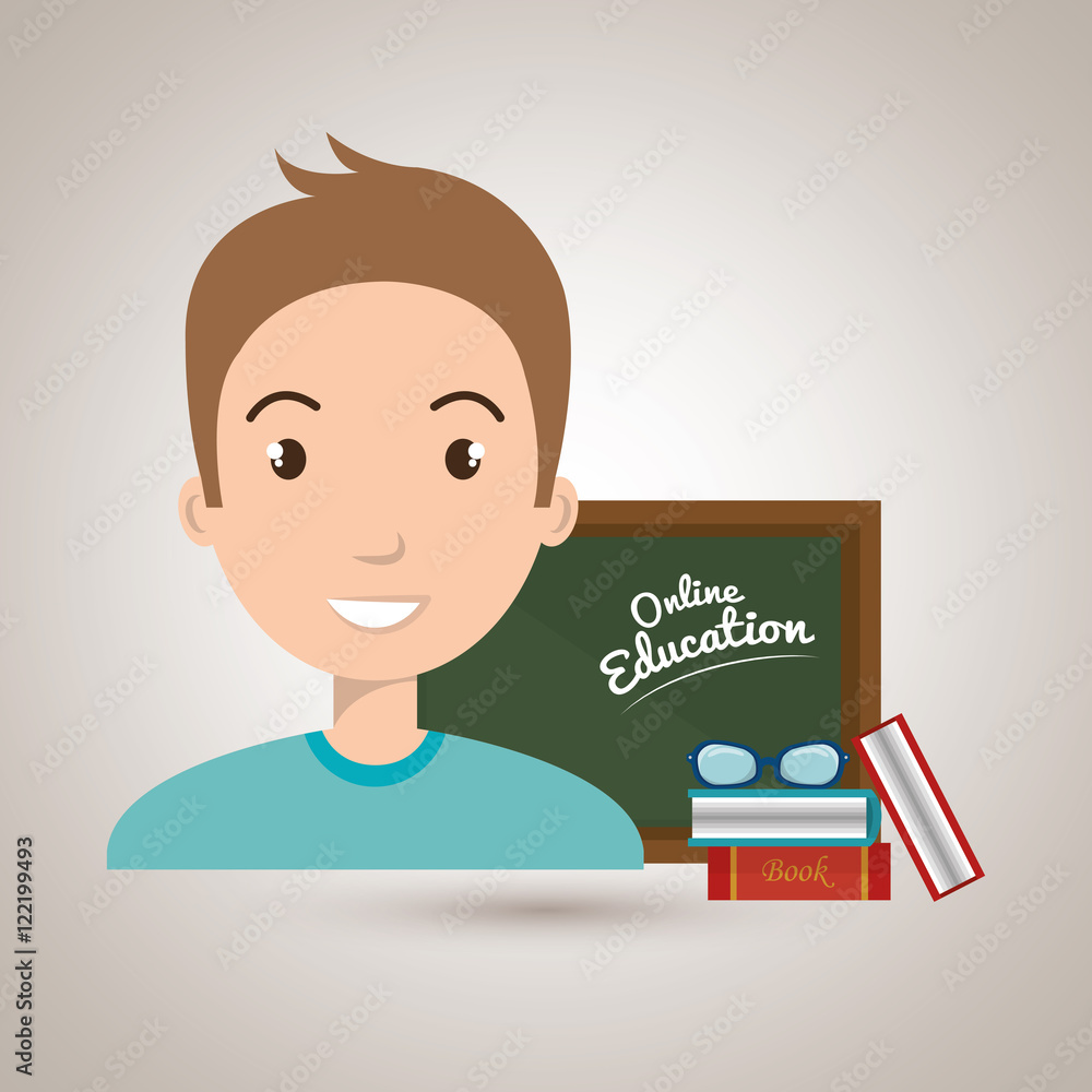 man student online education vector illustration eps 10 man student online education vector illustration eps 10