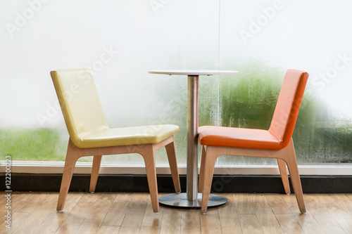 cafe table and chairs