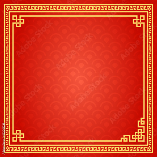 Chinese Traditional Background, The Great Wall Style Frame