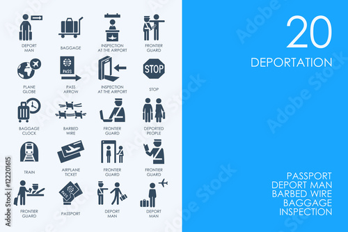 Set of BLUE HAMSTER Library deportation icons