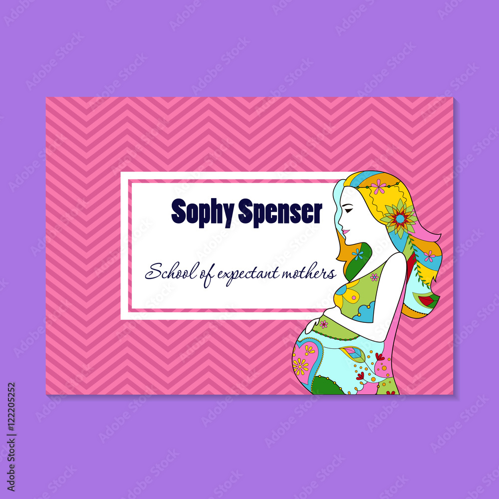 Business card for school of expectant mothers Business card for school of expectant mothers