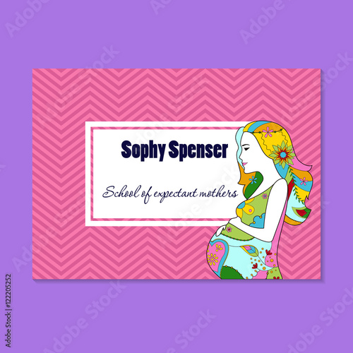 Business card for school of expectant mothers