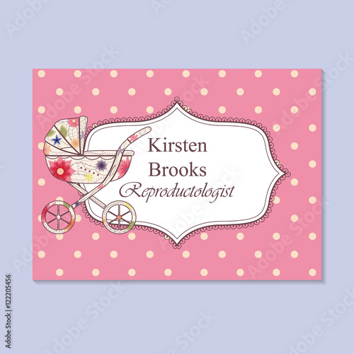 Vintage business card for reproductologist