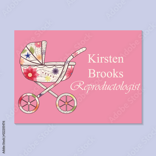 Vintage business card for reproductologist