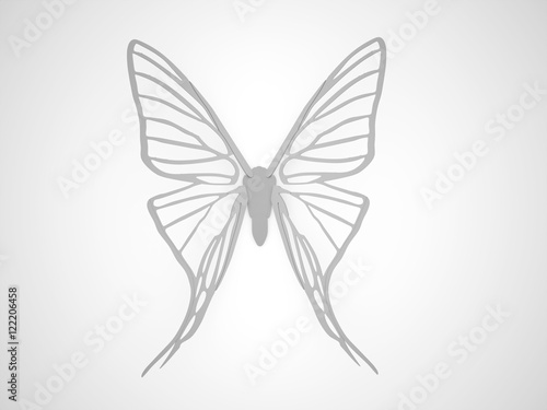 Butterfly render isolated on white