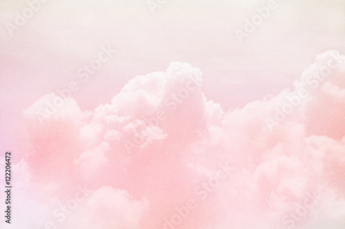 Fototapeta Naklejka Na Ścianę i Meble -  fantasy sky and cloud with pastel gradient color and grunge texture