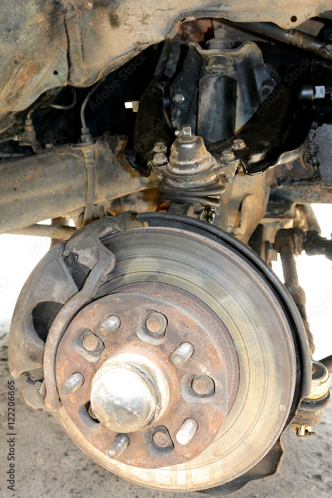 Front wheel suspension, car maintenance. Front wheel suspension, car maintenance.