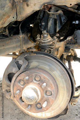 Front wheel suspension, car maintenance.