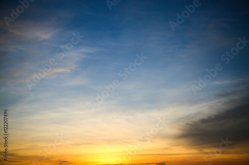 Blue sky with cloud and empty area for text  Nature concept for presentation background  Beautiful colorful sky with sunlight and concept fresh air for health  Healthy concept in fresh atmosphere.