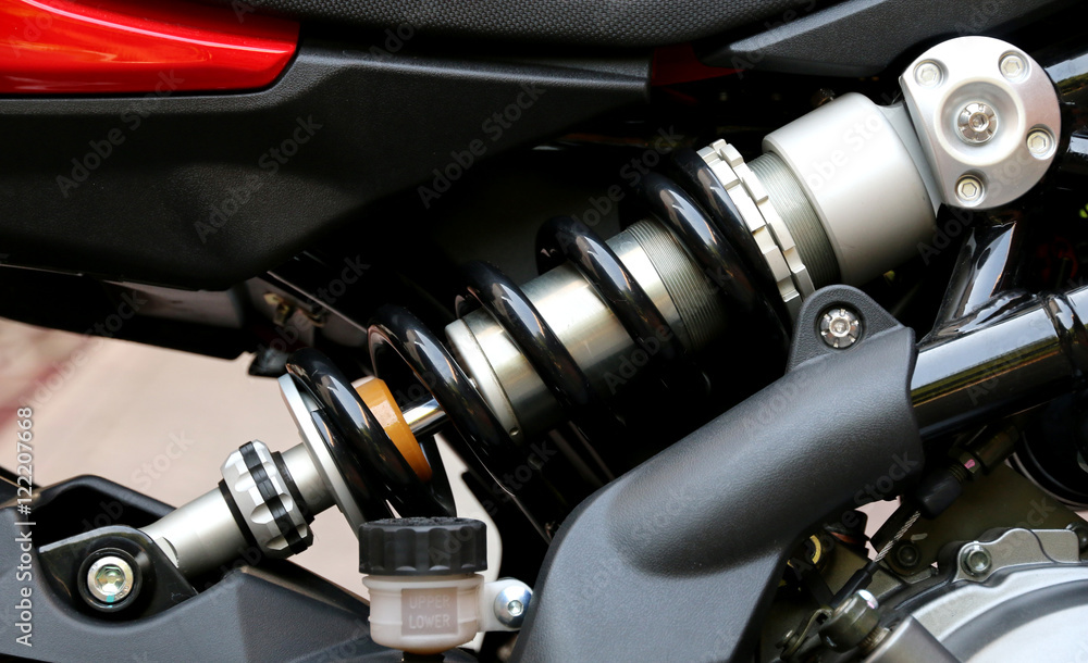 Fototapeta premium spring suspension system on the motorbike or big bike