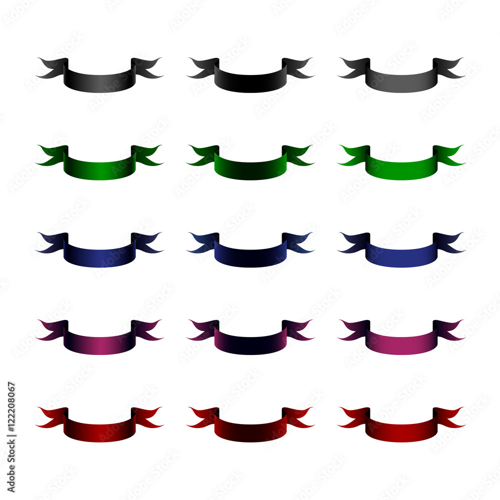 halloween ribbon set, vector halloween ribbon set, vector
