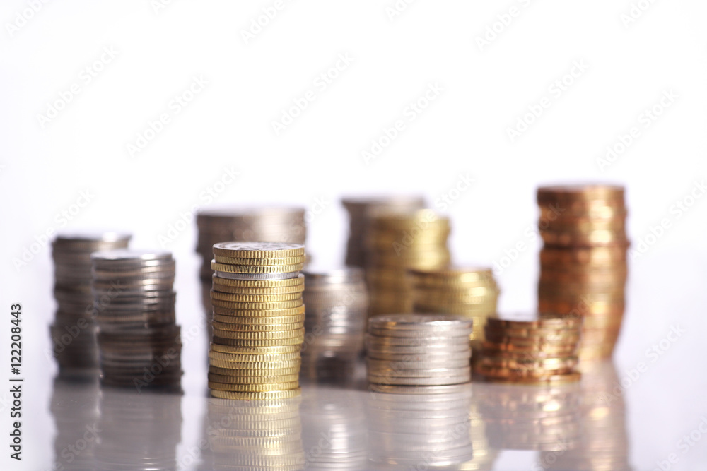 Coins isolated on white background Coins isolated on white background