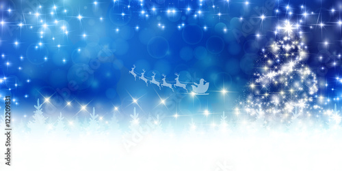 クリスマス　雪　サンタ　背景