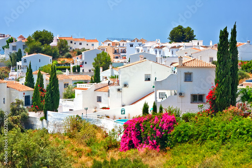 Spanish landscape in Nerja, Costa del Sol, Spain photo