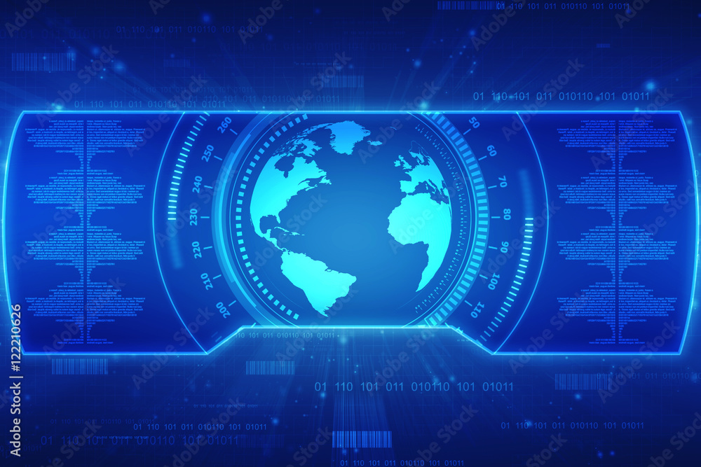 Obraz premium Digital Abstract technology background,2d illustration