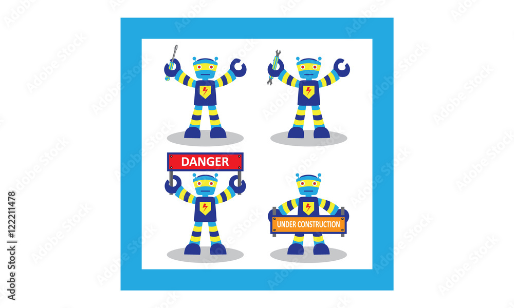 Naklejka premium robot 02