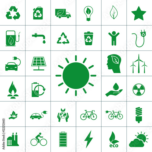 ecology icon set