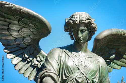 Slika na platnu Angel of the waters is the statue on top of the Bethesda Fountain, in Central Pa