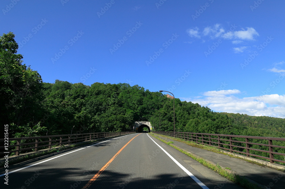 Fototapeta premium 洞爺湖 峠のトンネル