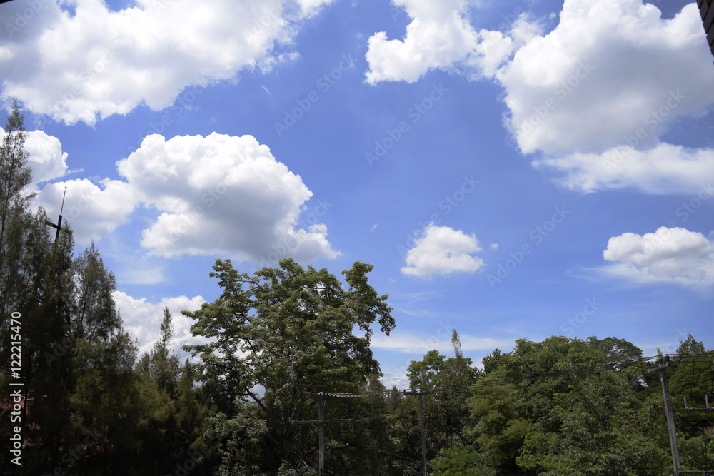 Obraz premium Blue Sky with Clouds