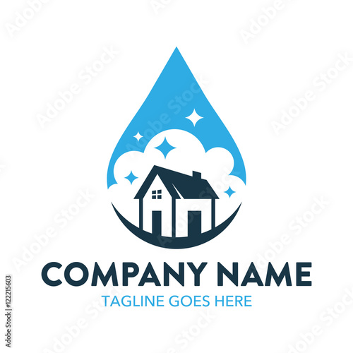 House Cleaning And Maintenance Logo Template