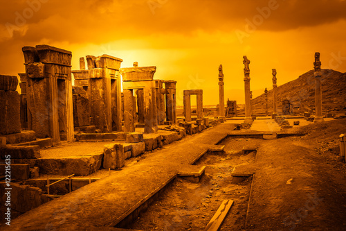 Ruins of the ancient city Persepolis photo