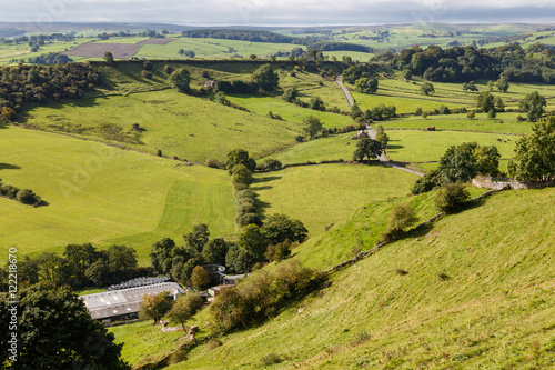 фотография View of farm land and River Dove in Crowdecote