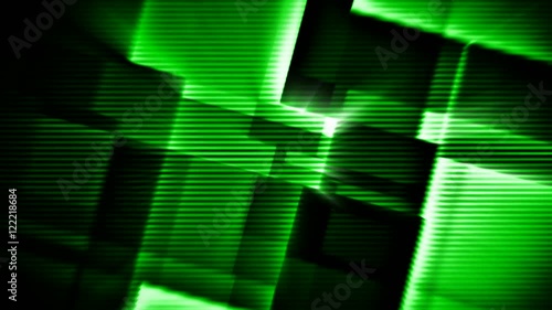 Green glowing squares hi-tech abstract motion background seamless loop