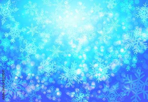 Christmas snow blue