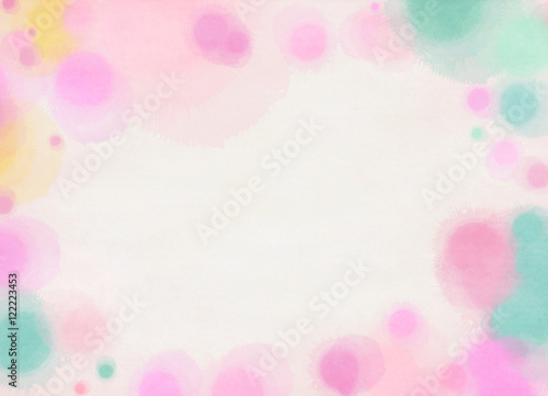 Colorful watercolor isolated blot on white background.