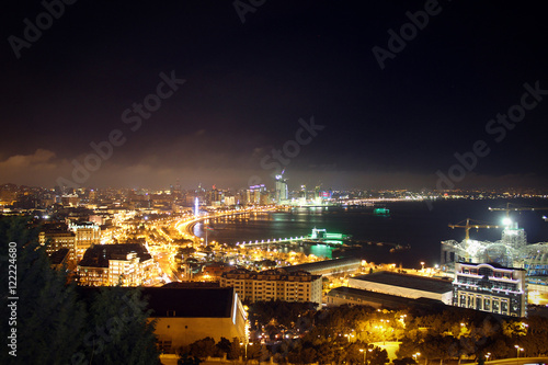 Night Baku panorama, Azerbaijan