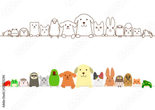 pet animals border set